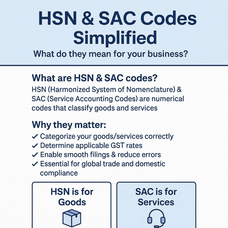 Bank Account & HSN/SAC Update